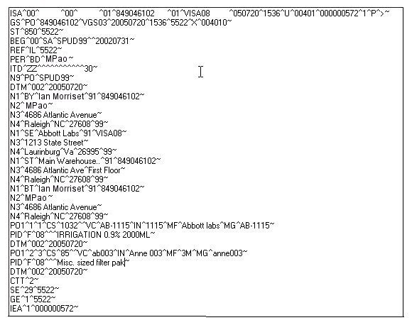 sample 850 document edi Up Set EDI Relationships Vendor Maintain and