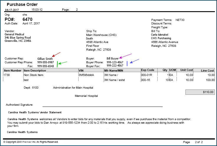 Fax a Purchase Order