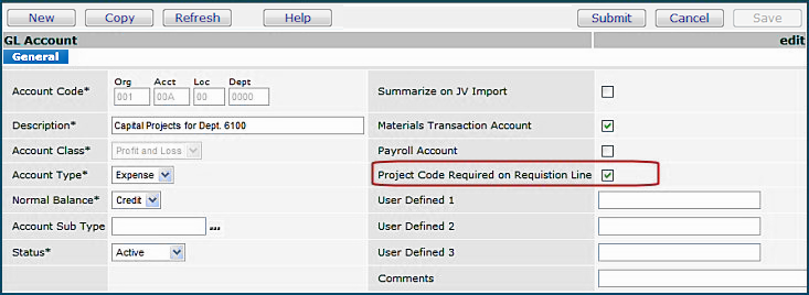 gl account assignment to co object