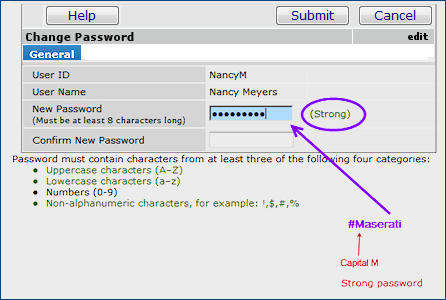 sample strong passwords